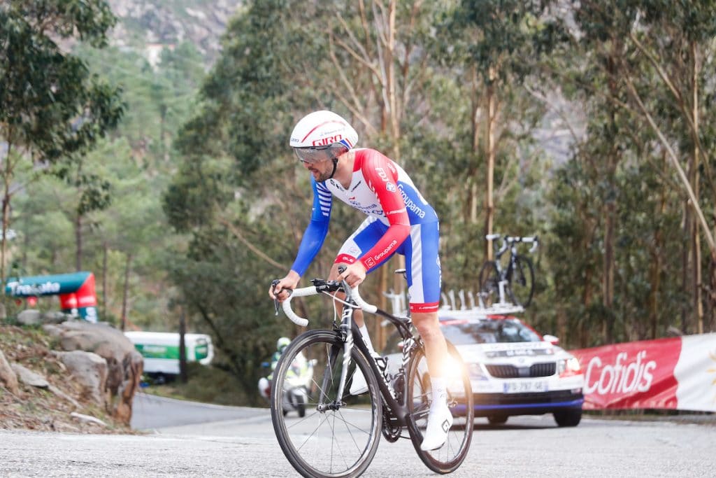 Olivier Le Gac participe à la progression sur cyclisme breton