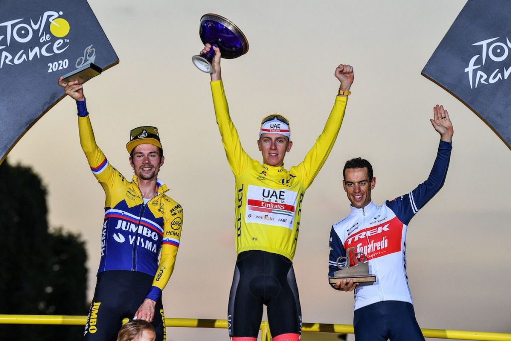 Urska Zigart la compagne de Pogacar surprise par la victoire de son fiancé.