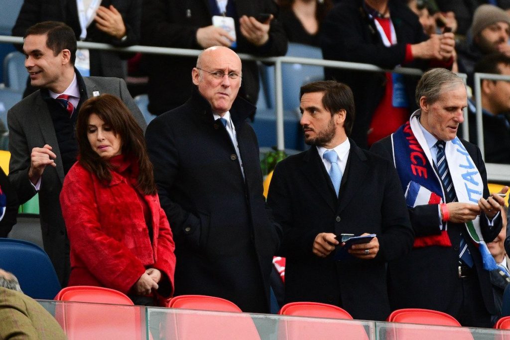 Manon Laporte au soutien de son mari, le Président de la ffR Bernard Laporte.