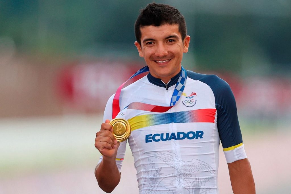 Carapaz, vainqueur surprise des JO de Tokyo.