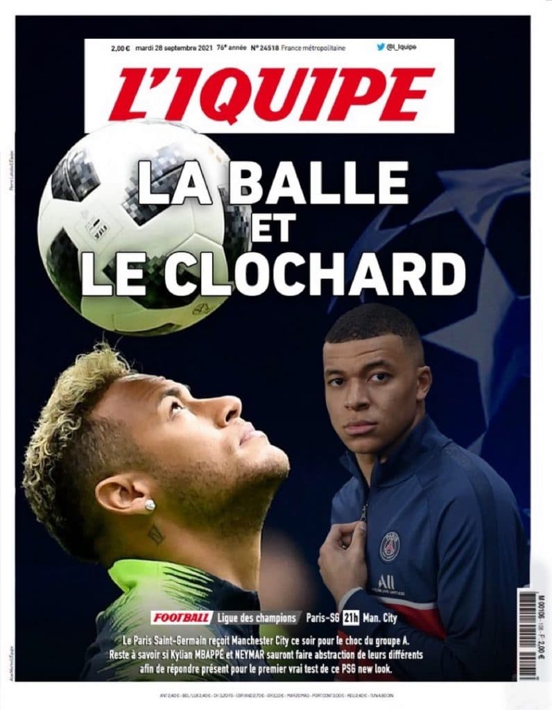 L’IQUIPE présente PSG – Manchester City à sa manière…