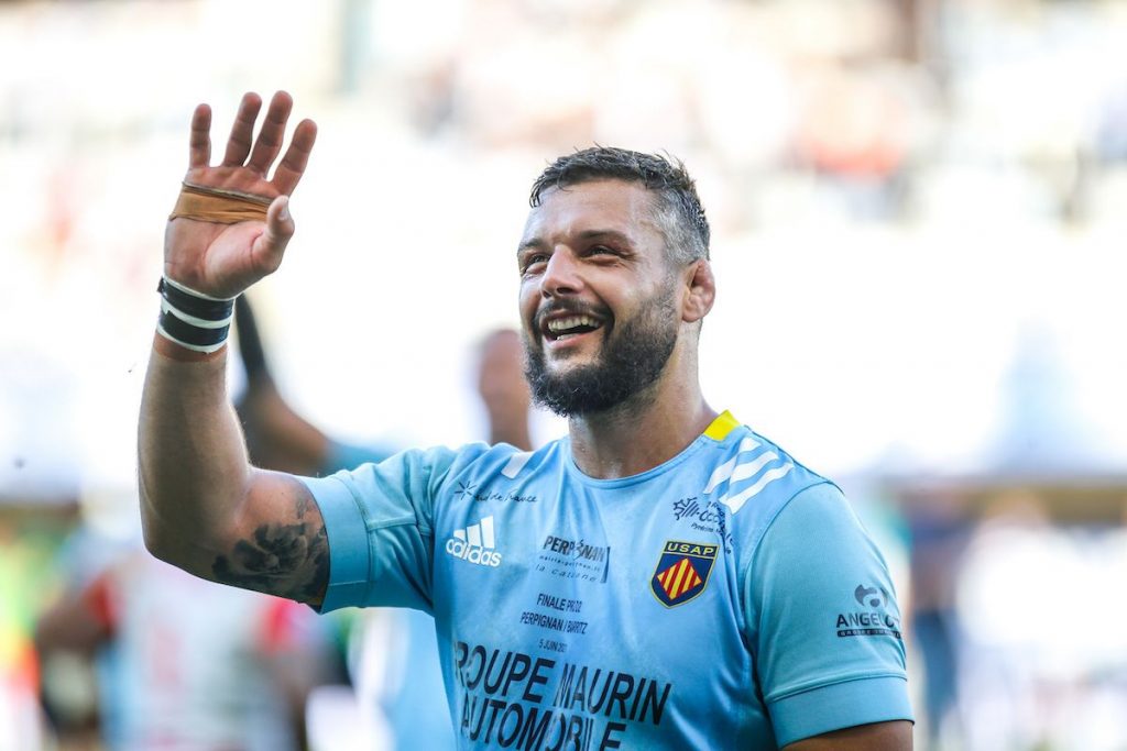 Damien Chouly de l'USAP présente son équipe.