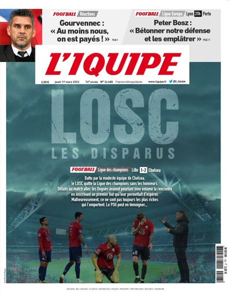 Ligue des Champions : L’IQUIPE rend hommage au LOSC