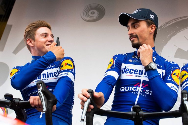 Evenepoel Alaphilippe, un duo pas au même niveau.