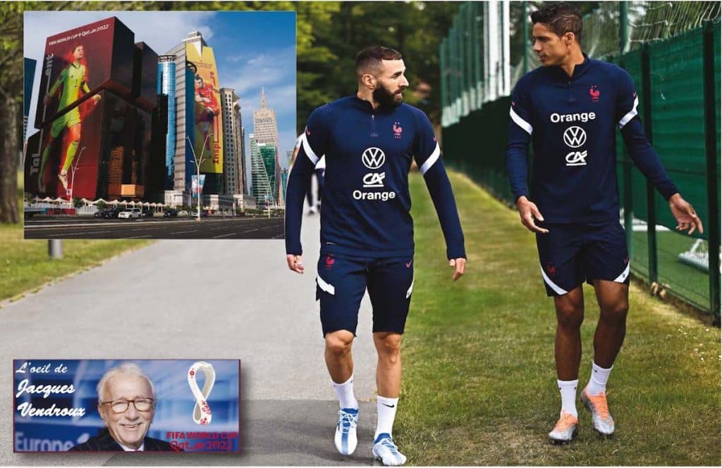 Jacques Vendroux, en direct du Qatar : “On sent les Bleus soucieux pour Benzema et Varane”