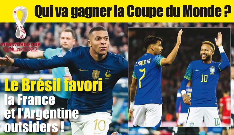 Coupe du Monde (pronostics) : le Brésil favori, mais il faudra aussi compter avec la France