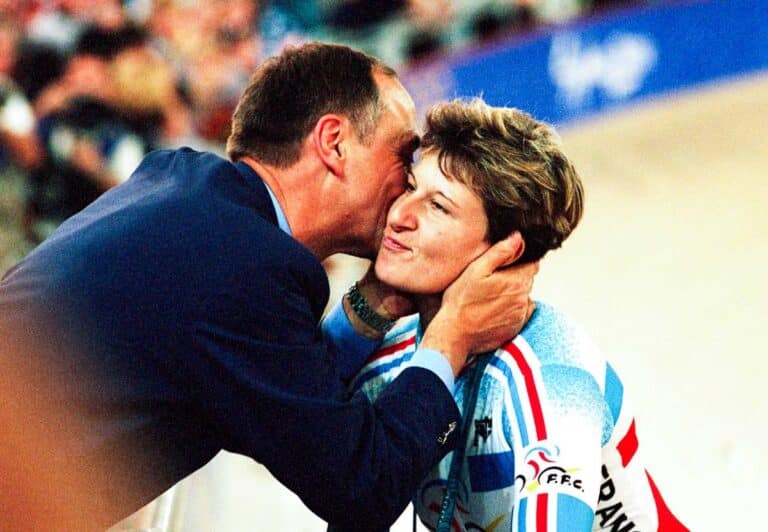 Félicia Ballanger triple championne olympique de cyclisme sur piste.