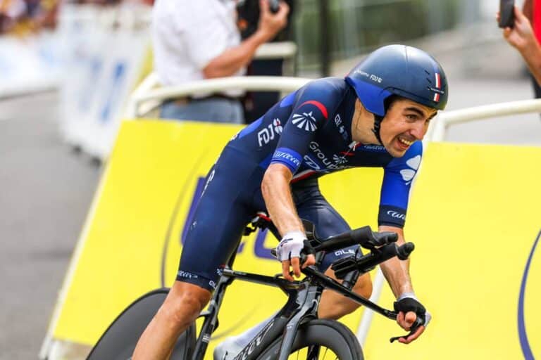 Lenny Martinez avec la Groupama-FDJ.