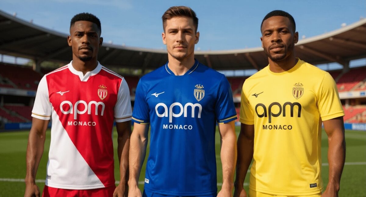 Les nouveaux maillots de foot de l’AS Monaco 2025 2026